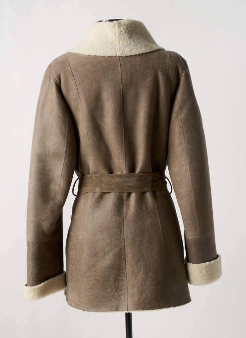 Veste en cuir gris GIORGIO pour femme