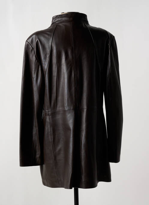 Veste en cuir marron SKINER'S pour femme