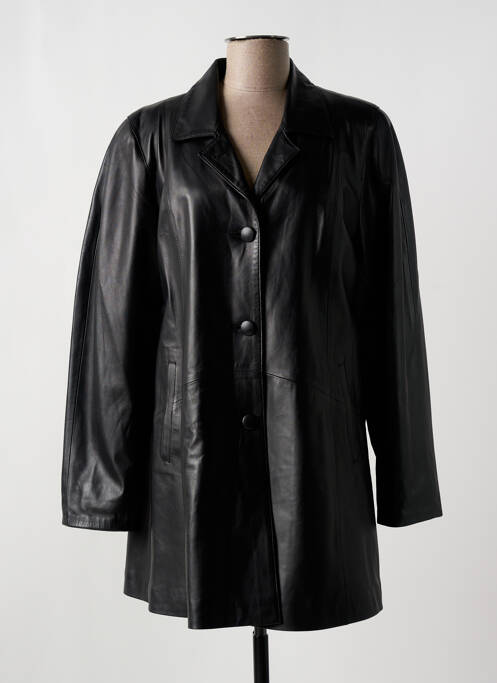 Veste en cuir noir GIORGIO pour femme