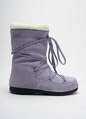 Bottines/boots fourrée talon plat jusqu'à 3cm violet MOON BOOT femme