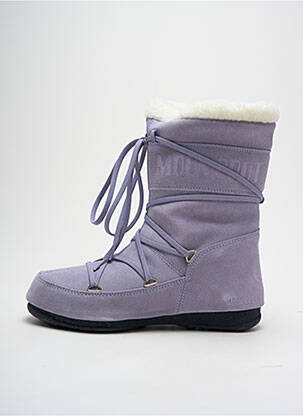 Bottines/boots fourrée talon plat jusqu'à 3cm violet MOON BOOT femme