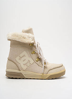 Bottines/boots fourrée talon plat jusqu'à 3cm beige DC femme