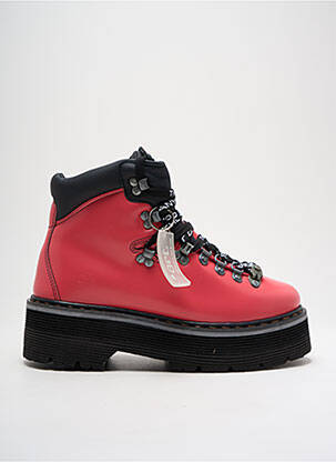 Bottines/boots matière lisse talon de 4 à 6cm rose ART femme