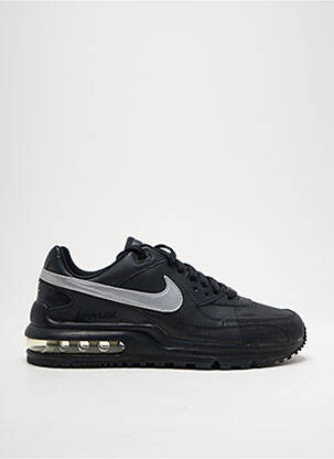 Baskets tissage satiné bout rond noir NIKE homme