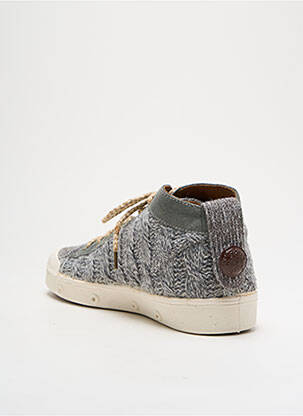 Baskets bout rond bout rond gris SPRING COURT homme