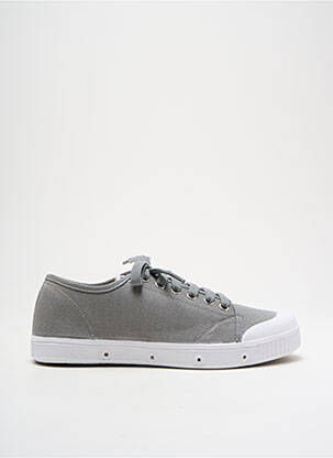 Baskets semelle amovible talon plat jusqu'à 3cm gris SPRING COURT femme