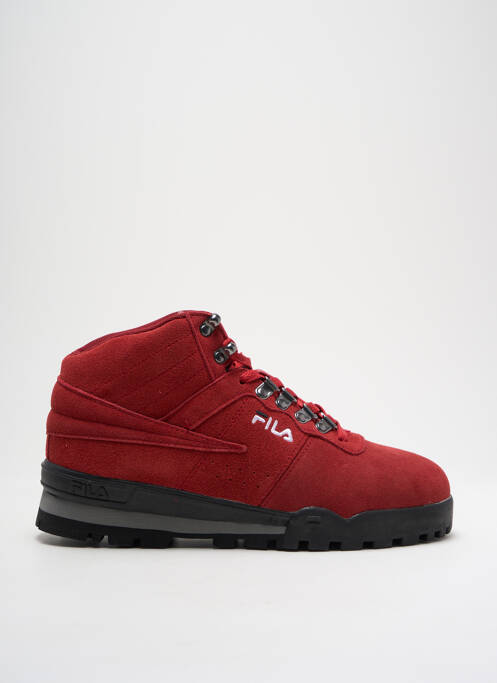 Baskets nubuck talon plat jusqu'à 3cm rouge FILA femme