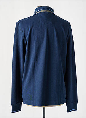 Polo manches longues manches longues bleu HECHTER STUDIO homme