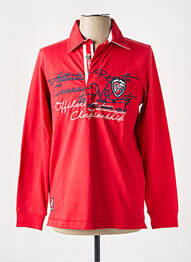 Polo manches longues manches longues rouge HECHTER STUDIO homme