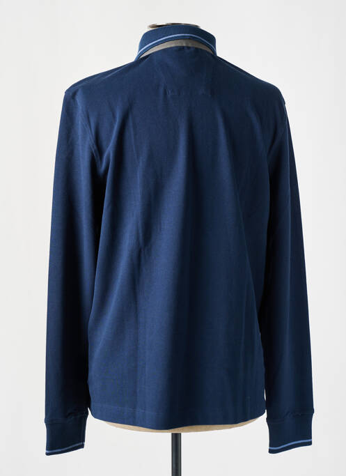 Polo manches longues manches longues bleu HECHTER STUDIO homme