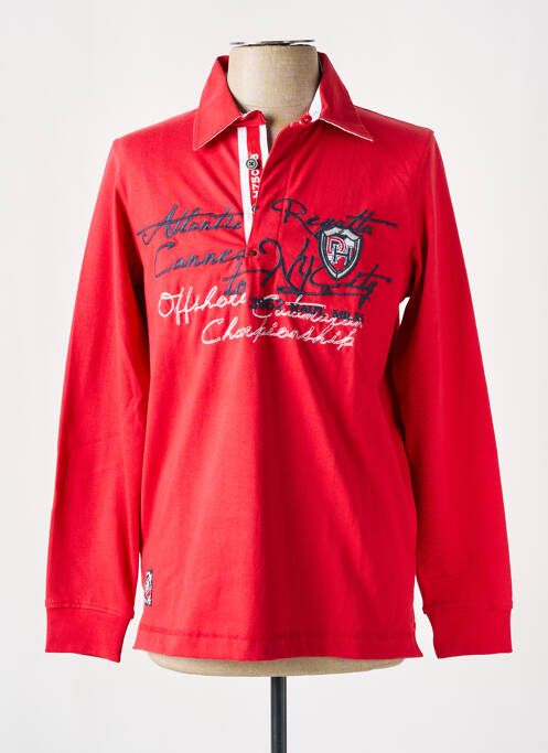 Polo manches longues manches longues rouge HECHTER STUDIO homme