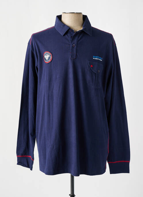 Polo bleu NORTH 56°4 pour homme