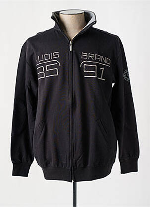 Veste casual poches noir KUDIS BRAND homme