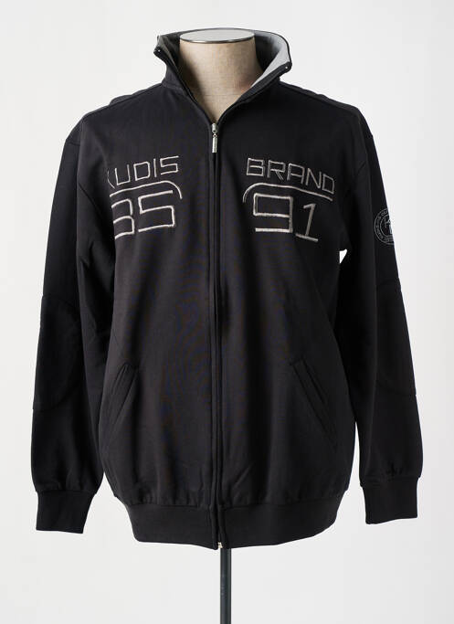 Veste casual noir KUDIS BRAND pour homme