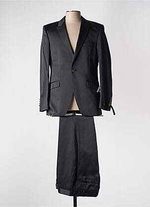 Costume de cérémonie fermeture zippée sous rabat boutonné noir WILVORST homme
