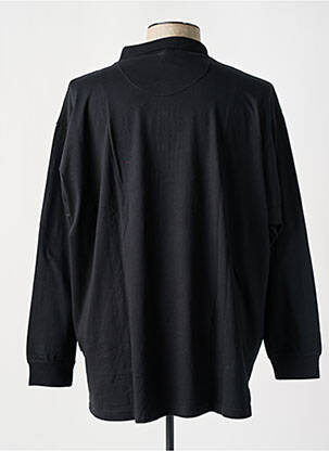 Polo manches longues manches longues noir ENZO LORENZO homme