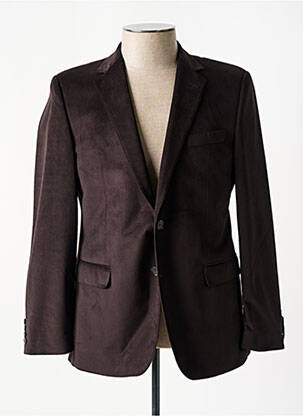 Blazer finition intérieure doublure imprimée marron DANIEL HECHTER homme