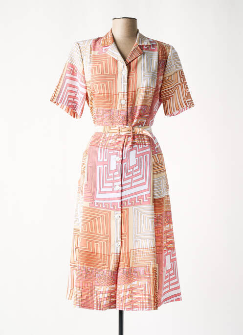Robe mi-longue orange GEVANA pour femme