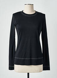 Top coupe cintrée manches longues noir EQUIPMENT femme
