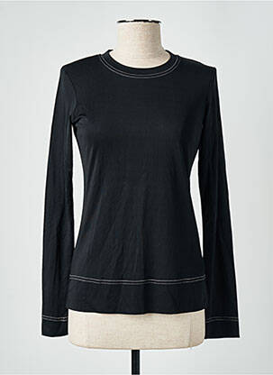 Top coupe cintrée manches longues noir EQUIPMENT femme
