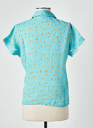 Chemisier manches courtes manches courtes bleu TEENFLO femme