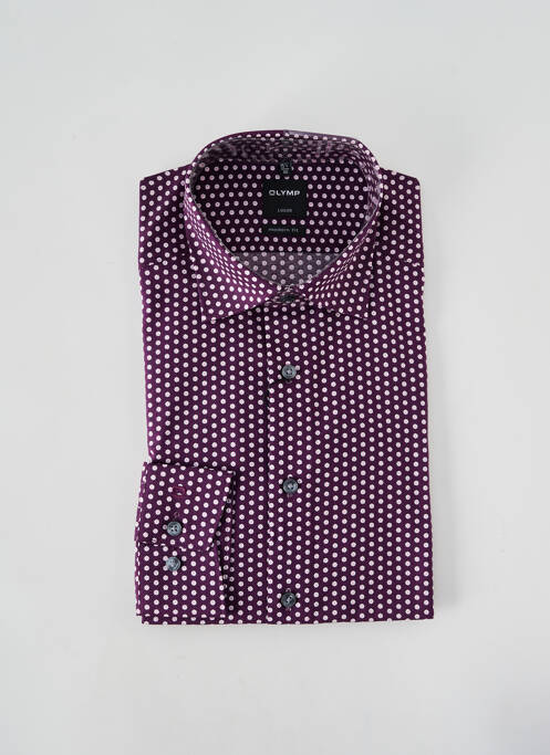 Chemise manches longues violet OLYMP pour homme