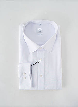 Chemise manches longues blanc OLYMP pour homme