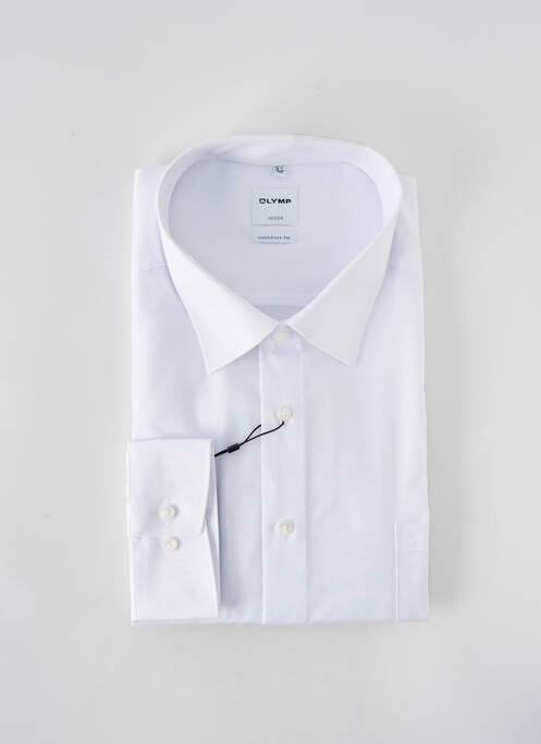 Chemise manches longues blanc OLYMP pour homme