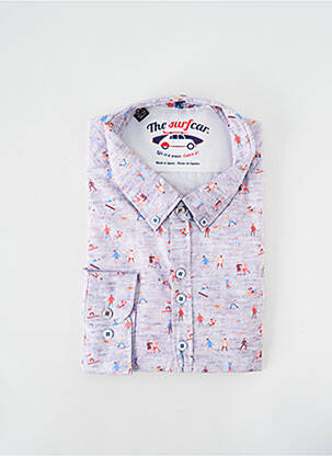 Chemise manches longues imprimé fantaisie violet THE SURFCAR homme