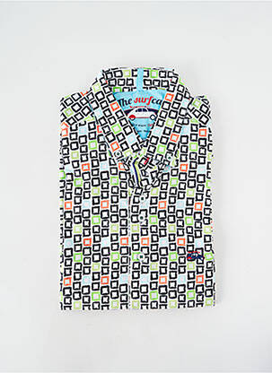 Chemise manches courtes imprimé fantaisie blanc THE SURFCAR homme