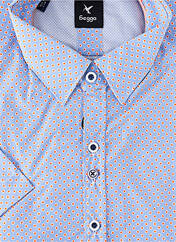 Chemise manches courtes bleu BEGGA pour homme seconde vue