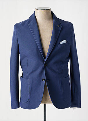 Blazer poignets boutonnés avec fente bleu DELAHAYE homme
