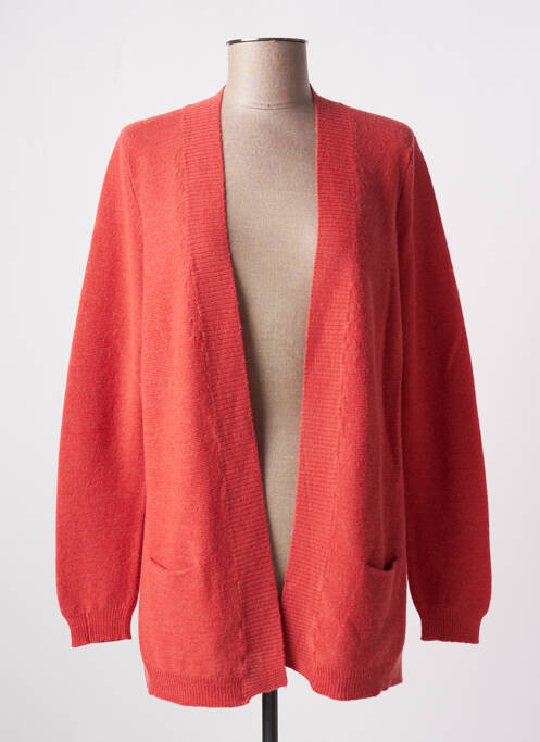 Gilet manches longues rouge BARILOCHE pour femme