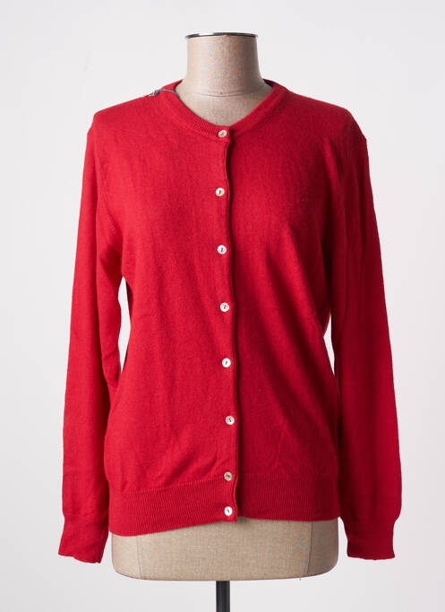 Gilet manches longues rouge L'ATELIER D'ANNA pour femme