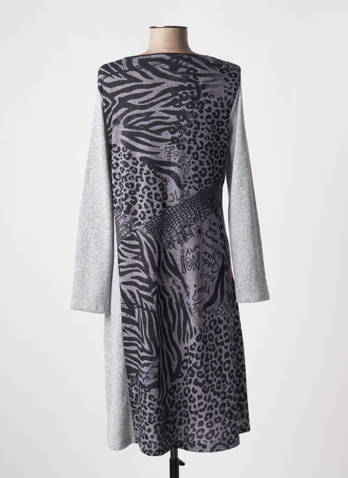 Robe mi-longue gris KALISSON pour femme