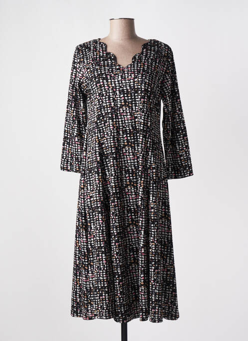 Robe mi-longue noir OLIVER JUNG pour femme
