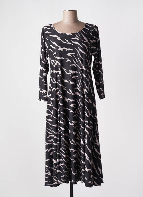 Robe mi-longue noir OLIVER JUNG pour femme