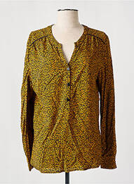 Blouse poignets boutonnés avec fente manches longues jaune LE PETIT BAIGNEUR femme