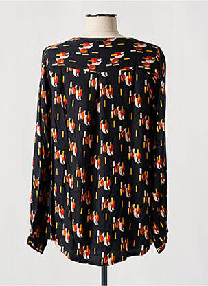 Blouse imprimé fantaisie manches longues noir AGATHE & LOUISE femme