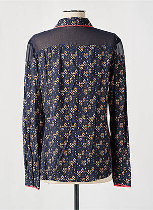 Chemisier coupe droite manches longues bleu SAINT JAMES femme
