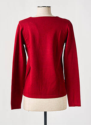 Pull coupe droite manches longues rouge TRIPODE femme