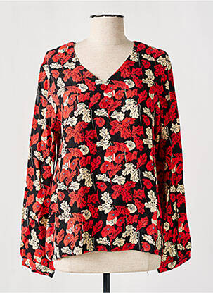 Blouse imprimé fantaisie manches longues rouge AGATHE & LOUISE femme