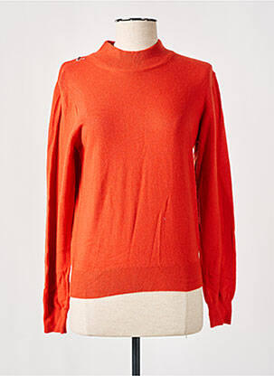 Pull resserrée sur le bas manches longues orange L'ATELIER D'ANNA femme