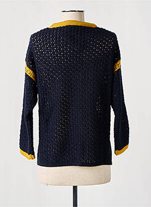 Pull coupe droite manches longues bleu BARILOCHE femme