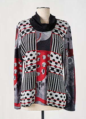 Pull coupe droite manches longues gris KALISSON femme