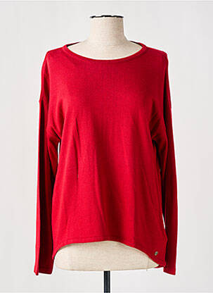 Pull coupe droite manches longues rouge FRED SABATIER femme
