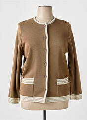 Gilet manches longues marron I.ODENA pour femme seconde vue