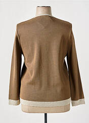Gilet manches longues marron I.ODENA pour femme seconde vue