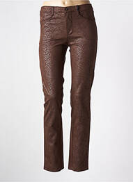 Pantalon slim stretch taille normale marron WALTRON femme