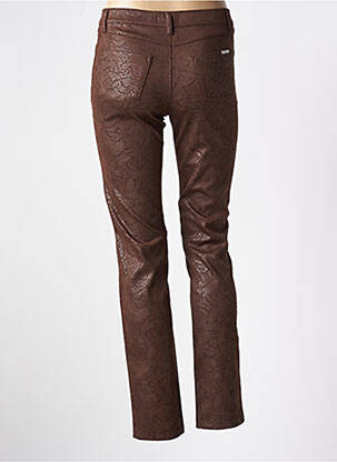 Pantalon slim stretch taille normale marron WALTRON femme